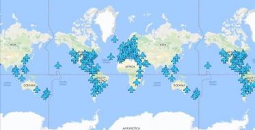 Mapa sa šiframa za internet na aerodromima širom sveta