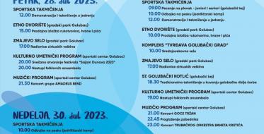 Jubilarni 15. Sajam Dunava od 28. do 30. jula u Golupcu