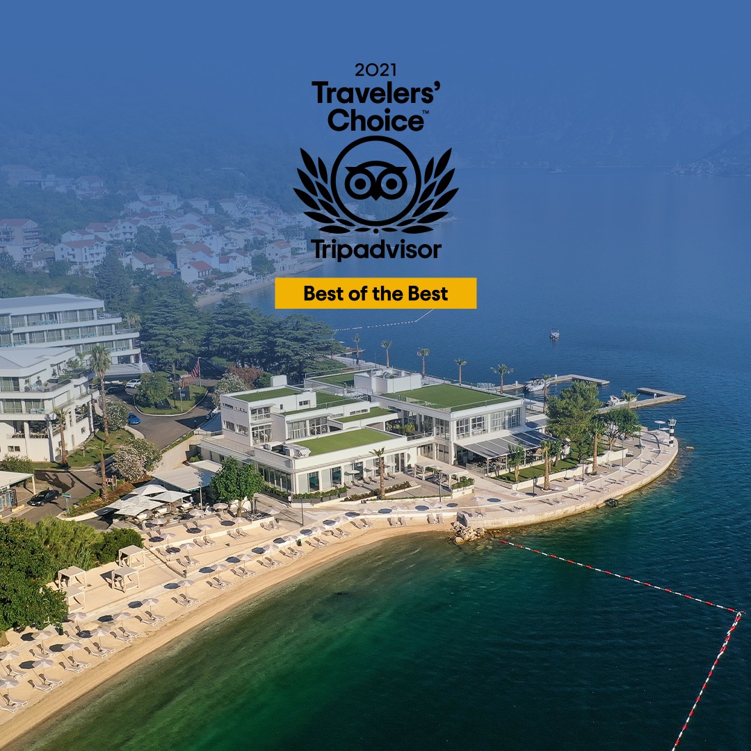 Nagrada Tripadvisor Travelers 'Choice za NAJBOLJE OD NAJBOLJIH dodeljena hotelu Blue Kotor Bay Premium Resort