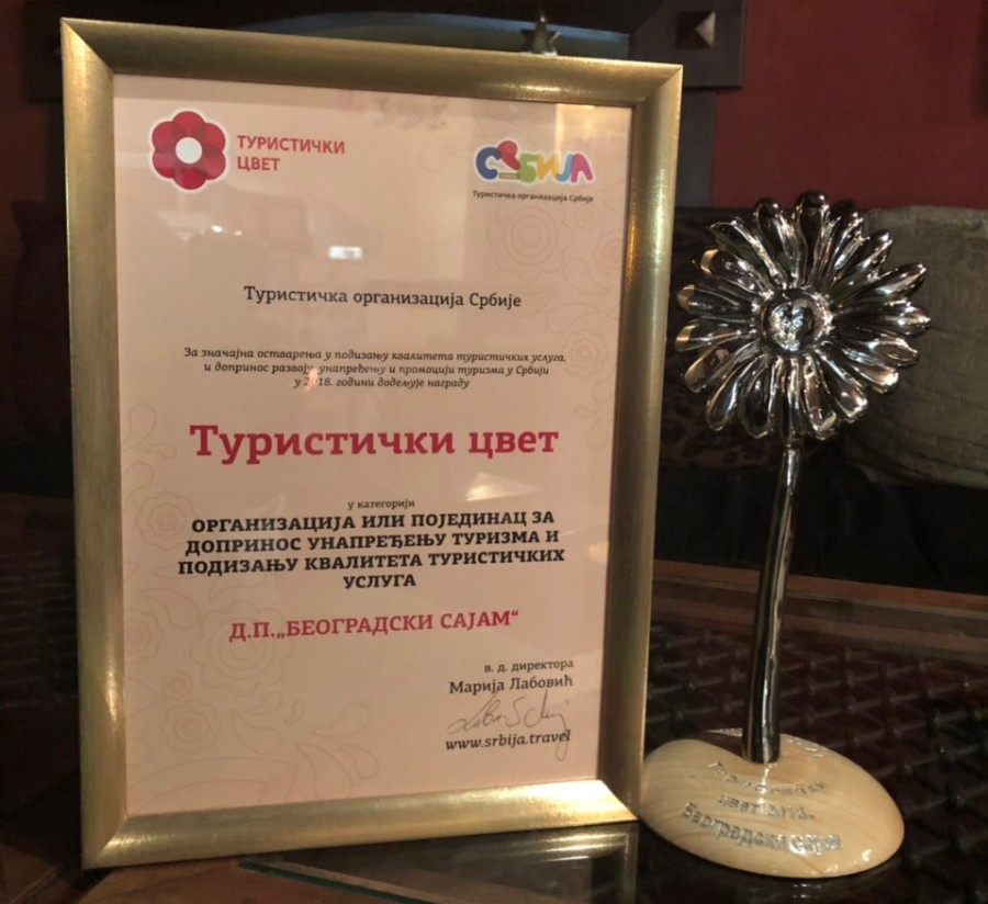 Beogradskom sajmu prestižna nagrada 'Turistički cvet'
